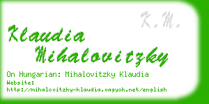 klaudia mihalovitzky business card